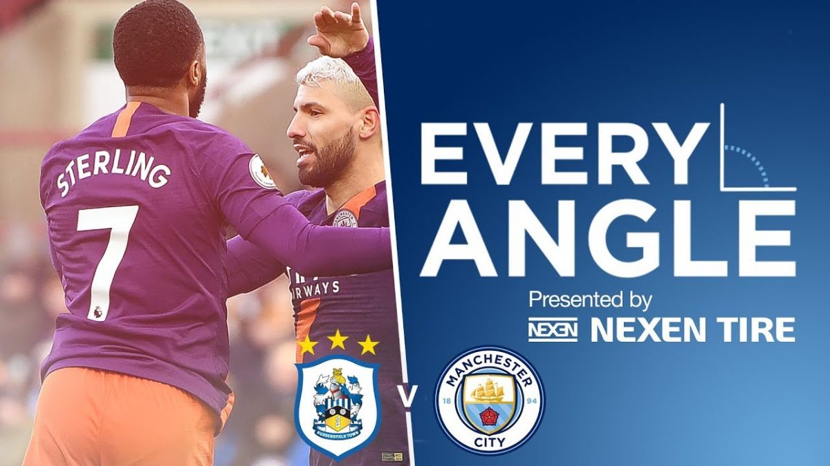 گل رحیم استرلینگ به هادرزفیلد از تمام زوایا