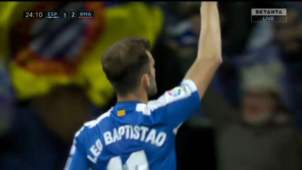 گل اول اسپانیول به رئال مادرید (باپتیستا)