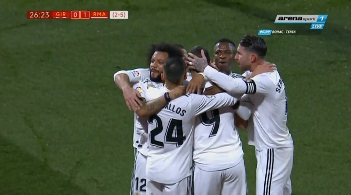 گل اول رئال مادرید به خیرونا (بنزما)