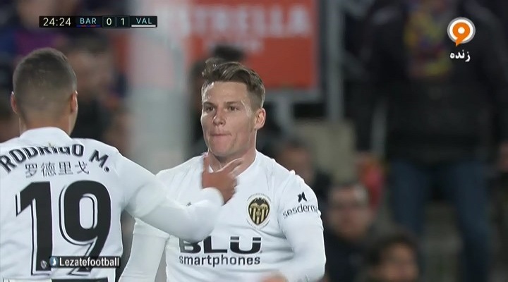 گل اول والنسیا به بارسلونا (گامیرو)