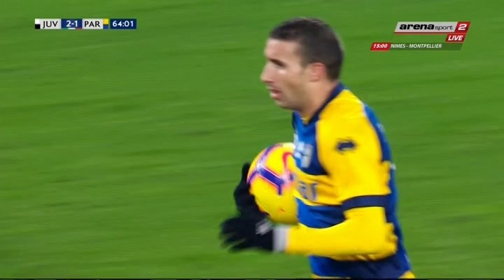 گل اول پارما به یوونتوس (باریلا)