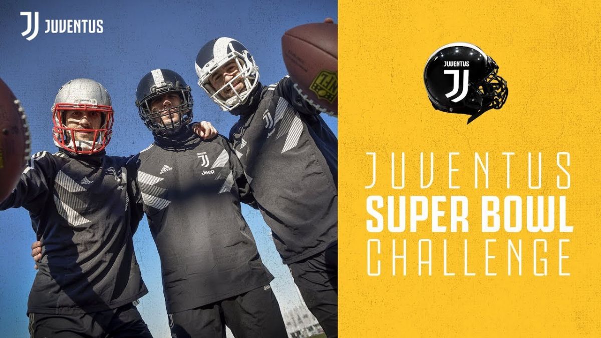 چالش هدف گیری بازیکنان یوونتوس با توپ راگبی