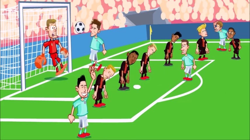 انیمیشن طنز بازی بایر لورکوزن 3-1 بایرن مونیخ