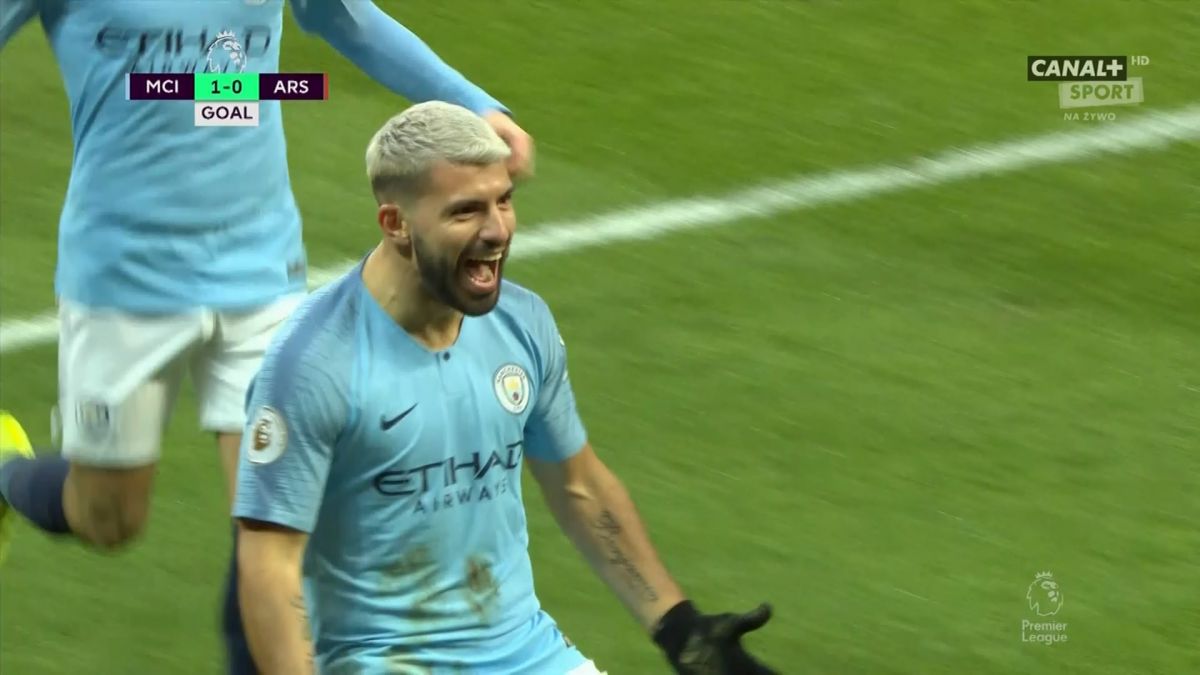 گل اول منچستر سیتی به آرسنال (آگوئرو)