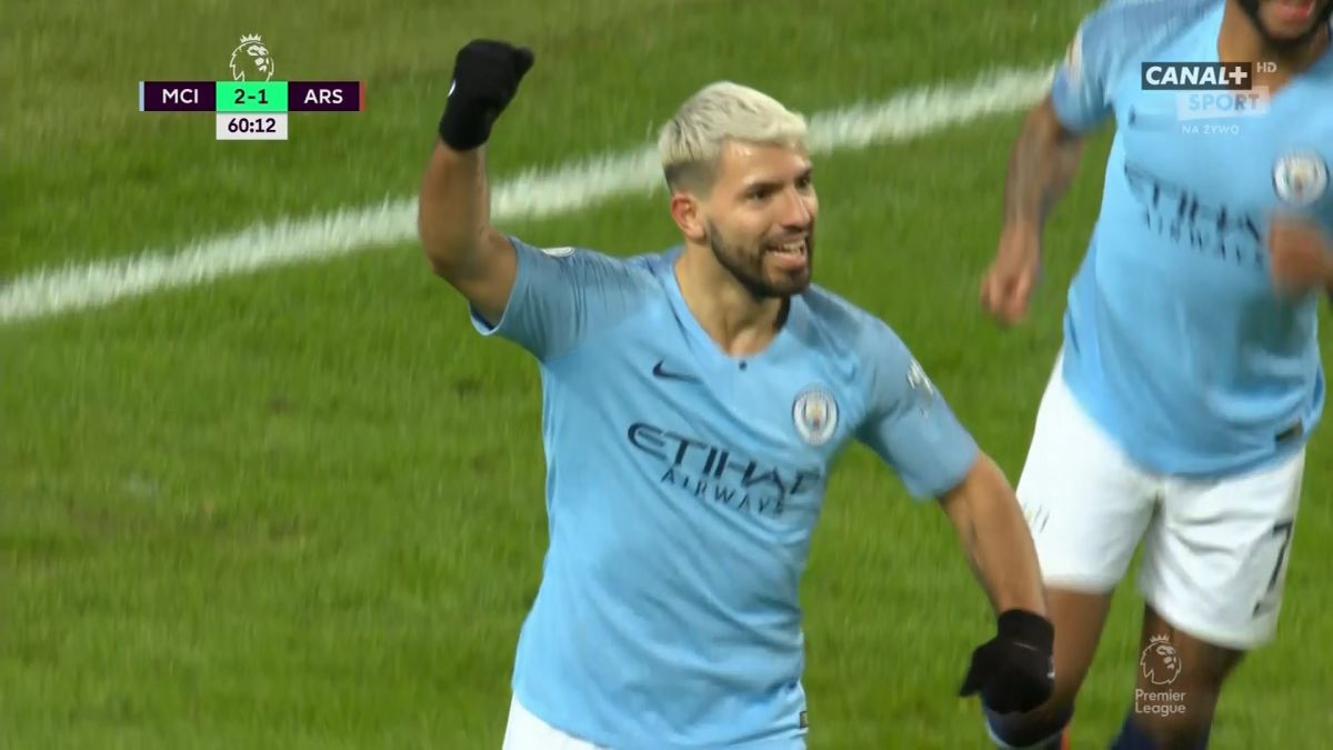 گل سوم منچستر سیتی به آرسنال (هتریک آگوئرو)