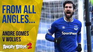 اولین گل آندره گومز برای اورتون از زوایای مختلف