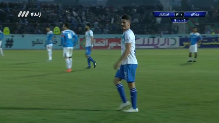 گل چهارم استقلال به پیکان (وریا غفوری)