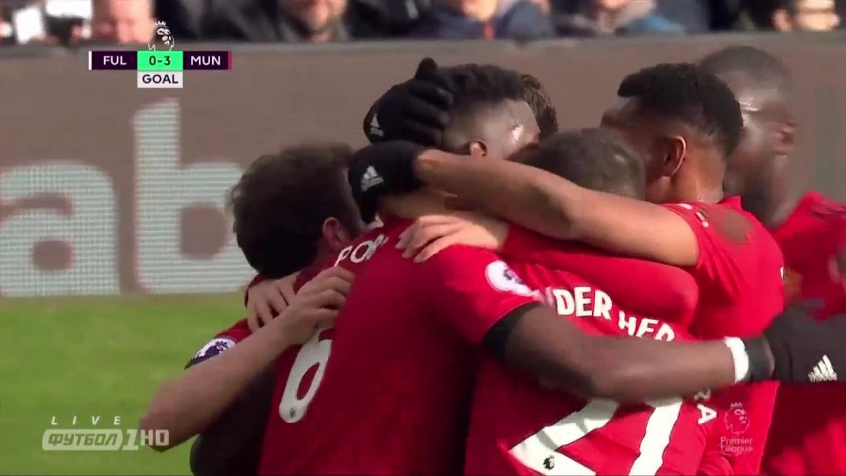گل سوم منچستریونایتد به فولام (پوگبا - پنالتی)