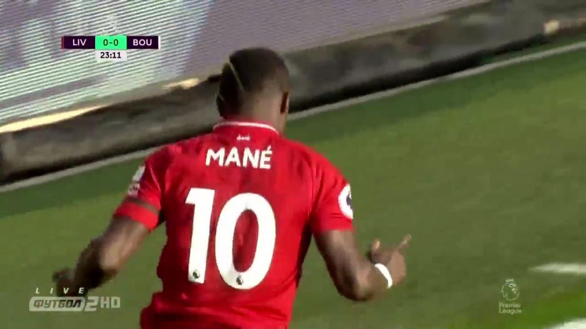 گل اول لیورپول به بورنموث (مانه)