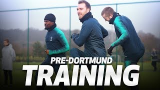 تمرین تاتنهام برای بازی با دورتموند