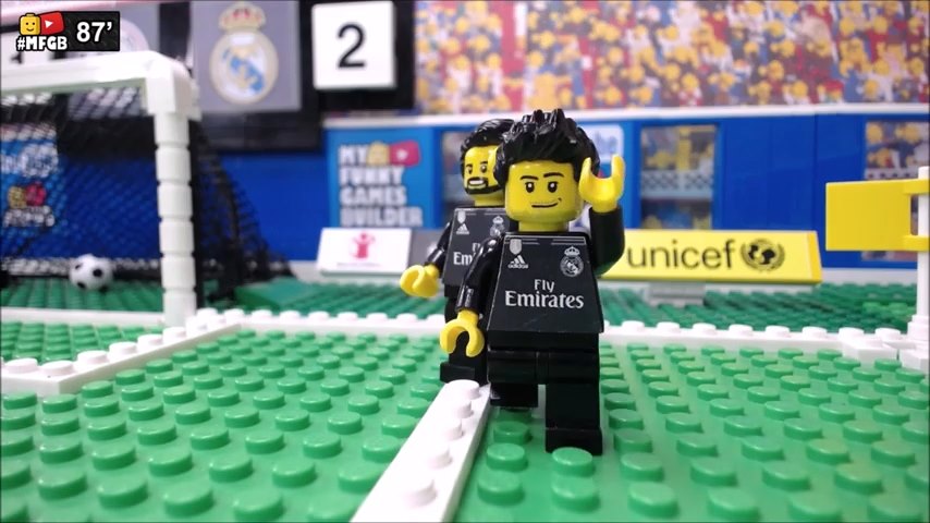 شبیه سازی بازی آژاکس 1-2 رئال مادرید با عروسک لگو