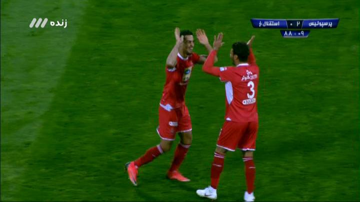 گل دوم پرسپولیس به استقلال خوزستان (علی علیپور)