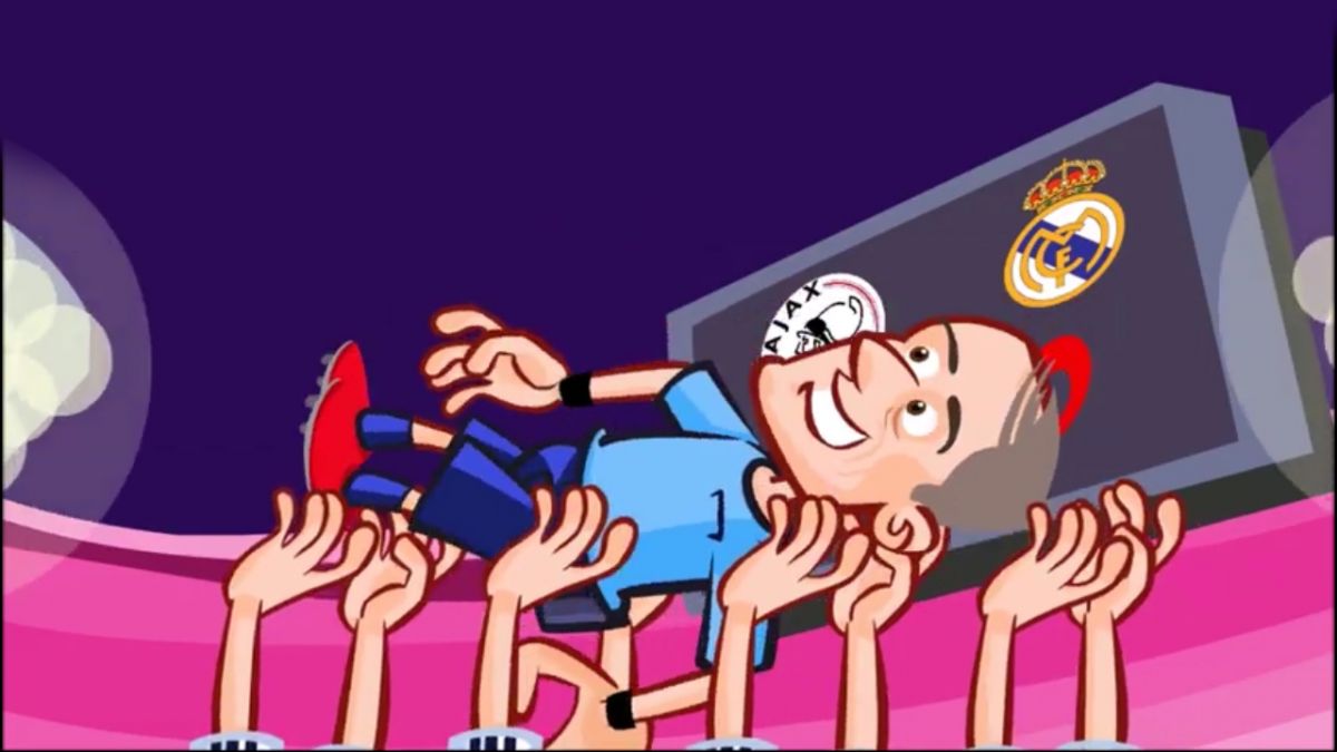 انیمیشن طنز بازی آژاکس 1-2 رئال مادرید