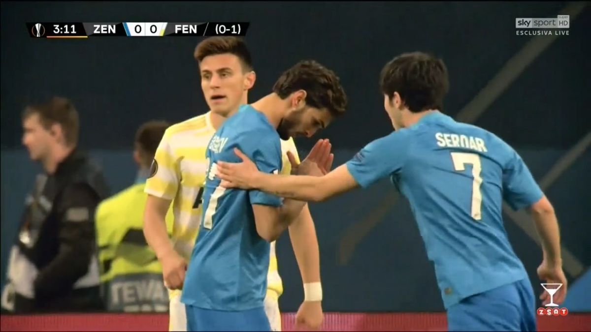 گل اول زنیت به فنرباغچه با پاس سردار آزمون