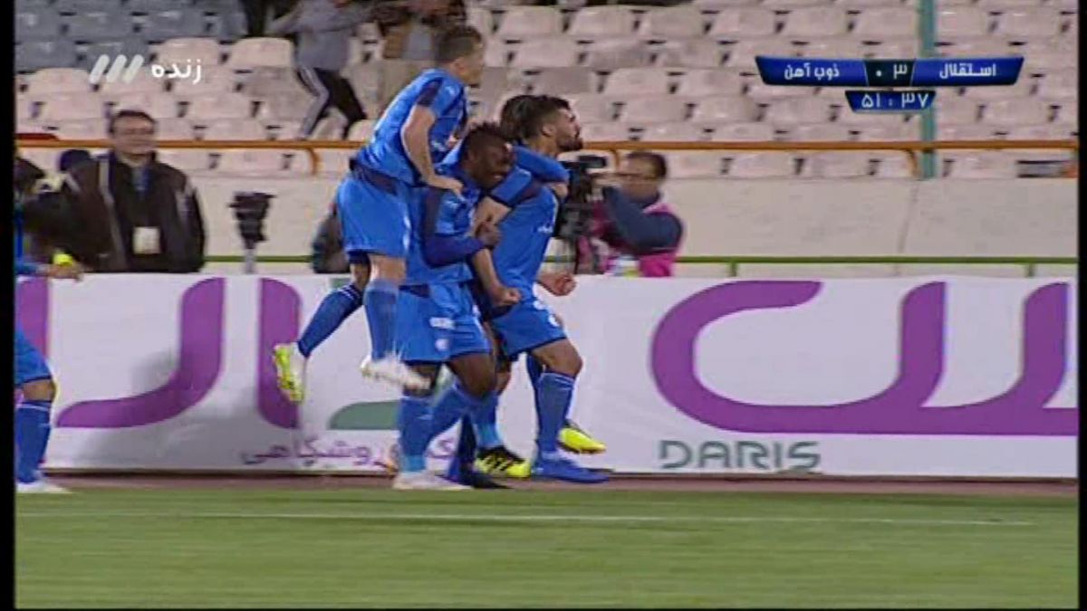 گل سوم استقلال به ذوب آهن (دانشگر)