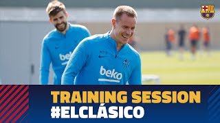 اولین تمرین بارسلونا بعد از پیروزی مقابل رئال مادرید