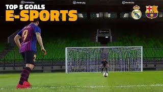 شبیه سازی 5 گل برتر بارسلونا در برنابئو با بازی 2019 PES