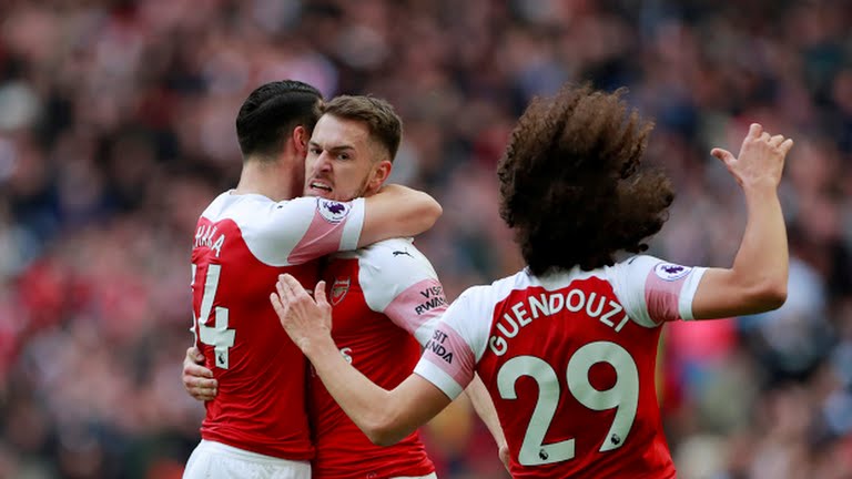 گل اول آرسنال به تاتنهام (رمزی)