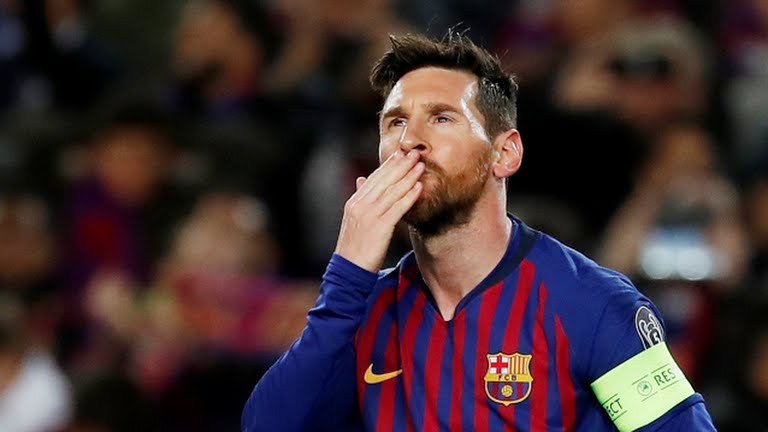 گل اول بارسلونا به لیون (پنالتی چیپ مسی)