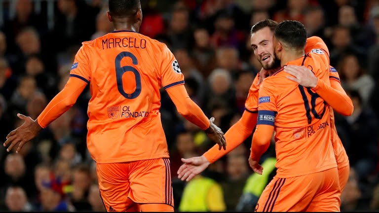 گل اول لیون به بارسلونا (لوکاس)