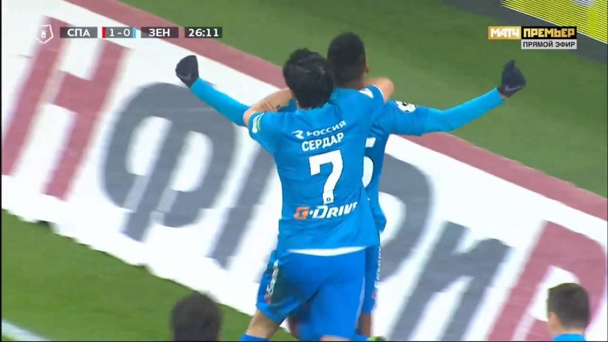 گل اول زنیت به اسپارتاک با تاثیر مثبت آزمون