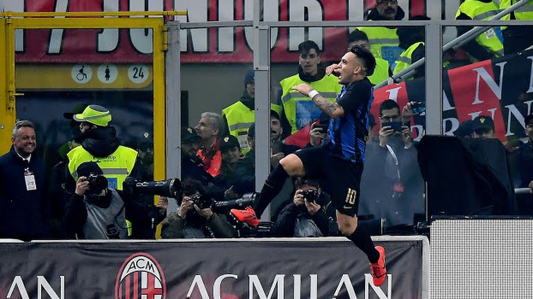 گل سوم اینتر به میلان (لوتارو)