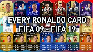 کارت های بازی کریستیانو رونالدو از فیفا 09 تا فیفا 19