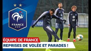 تمرین شوت زنی بازیکنان تیم ملی فرانسه