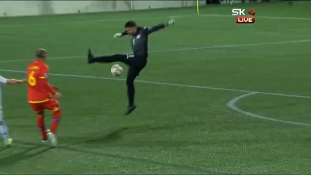 گل آلبانی به آندورا با اشتباه عجیب و خنده دار دروازه بان