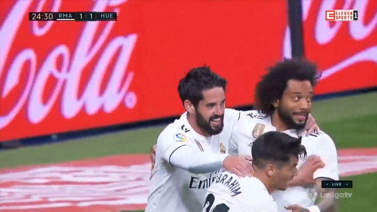 گل اول رئال مادرید به اوئسکا (ایسکو)