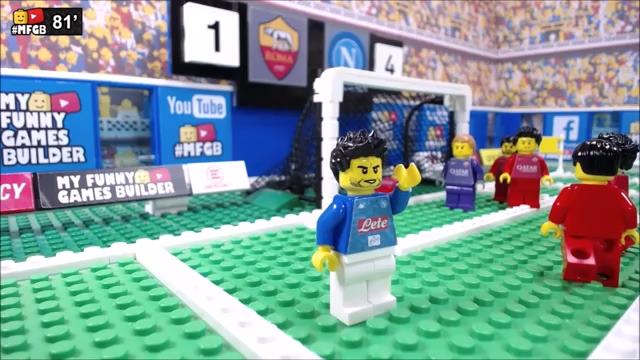 َشبیه سازی بازی رم 1-4 ناپولی با عروسک لگو