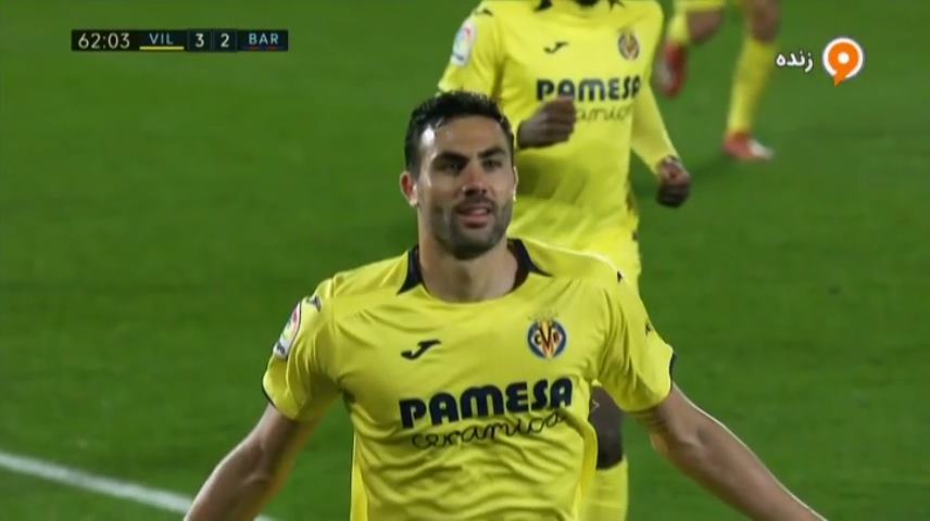 گل سوم ویارئال به بارسلونا (ایبورا)