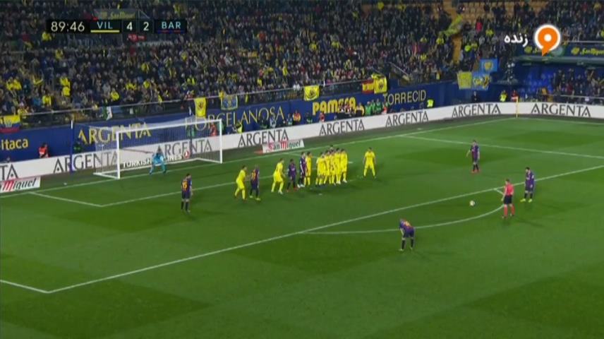 گل سوم بارسلونا به ویارئال (سوپرکاشته مسی)