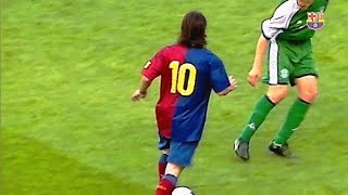 اولین بازی لیونل مسی با شماره 10 بارسلونا