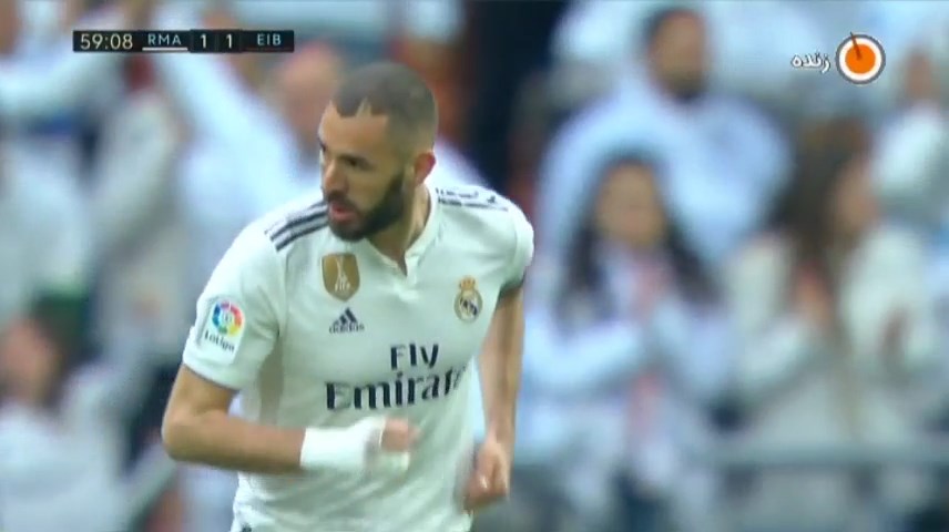 دبل بنزما مقابل ایبار با دو ضربه سر