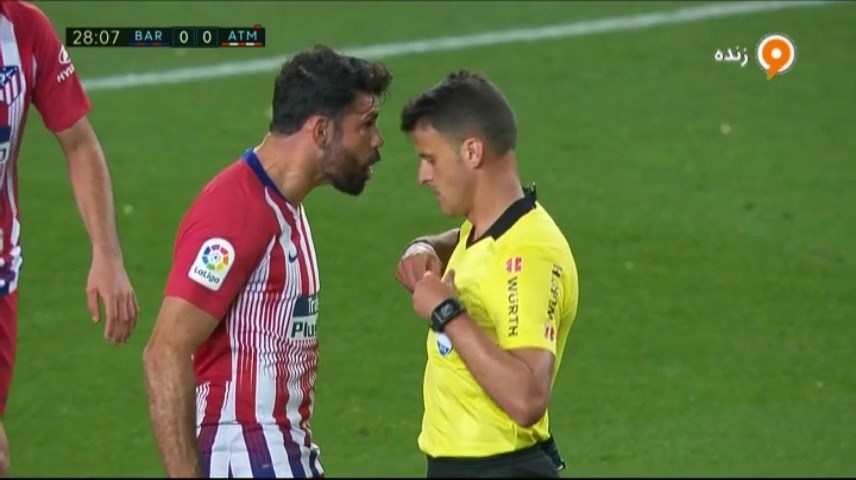 اخراج دیگو کاستا مقابل بارسلونا