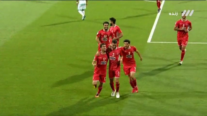 گل اول پرسپولیس به الاهلی عربستان (سوپرگل خلیل زاده)