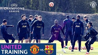 آخرین تمرین منچستریونایتد پیش از بازی با بارسلونا