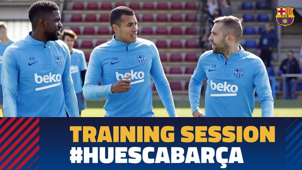آخرین تمرین بارسلونا برای تقابل با اوئسکا