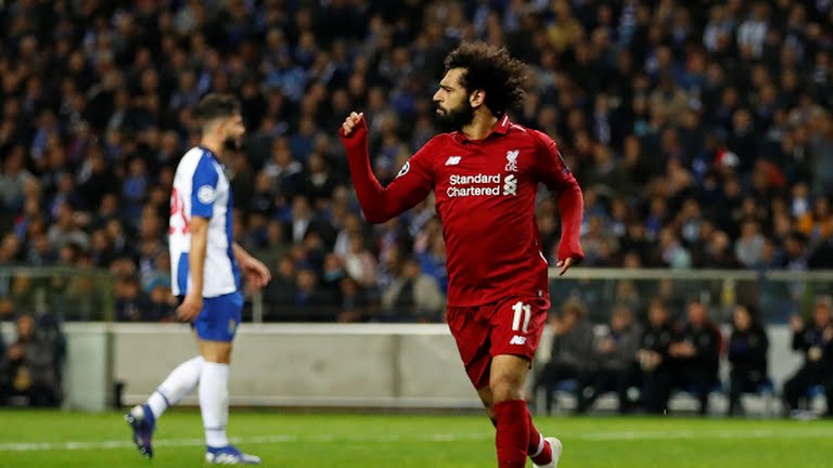 گل دوم لیورپول به پورتو (صلاح)