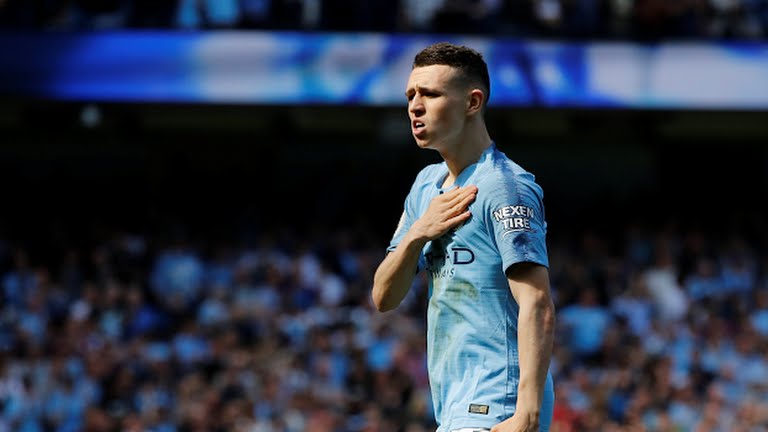 گل اول منچستر سیتی به تاتنهام (فودن)