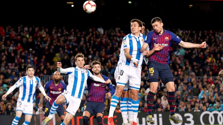 گل اول بارسلونا به سوسیداد (لنگلت)