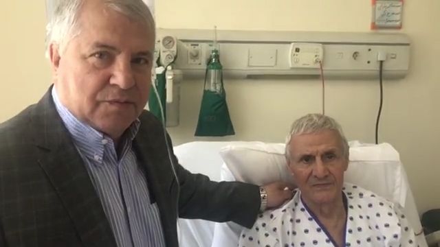 عیادت علی پروین از حسن حبیبی، پیشکسوت فوتبال