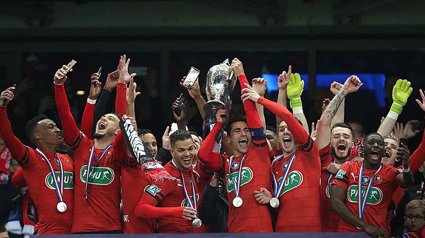 مراسم اهدای کاپ قهرمانی جام حذفی فرانسه به رن