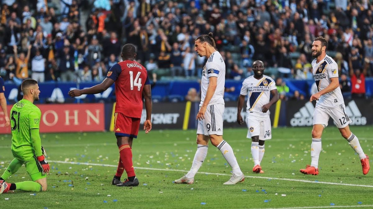 گلزنی زلاتان مقابل رئال سالت لیک