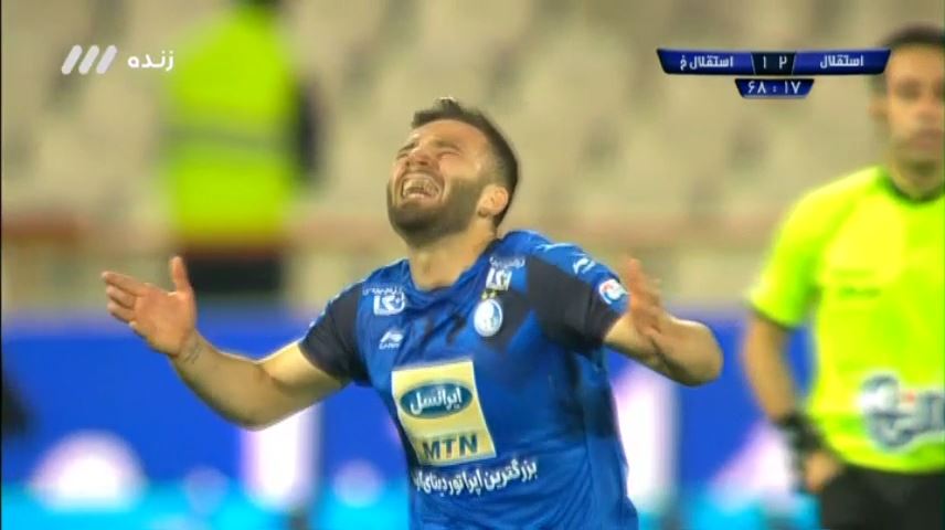 گل دوم استقلال به استقلال خوزستان (رضا کریمی)