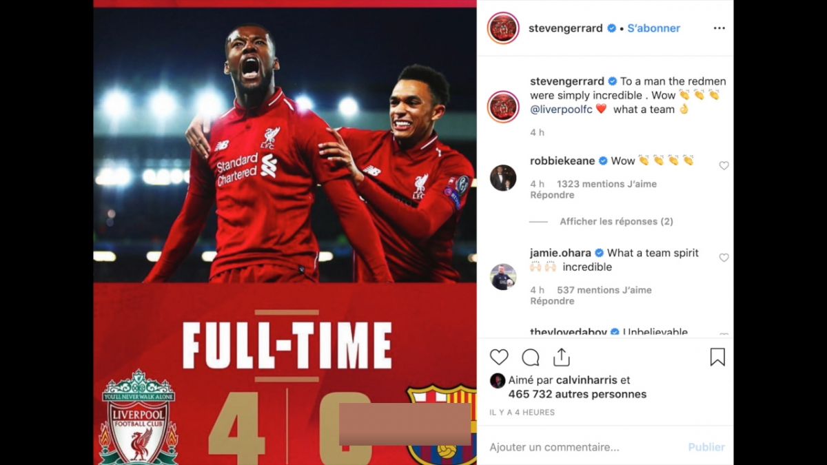 واکنش ها به برد تاریخی لیورپول مقابل بارسلونا