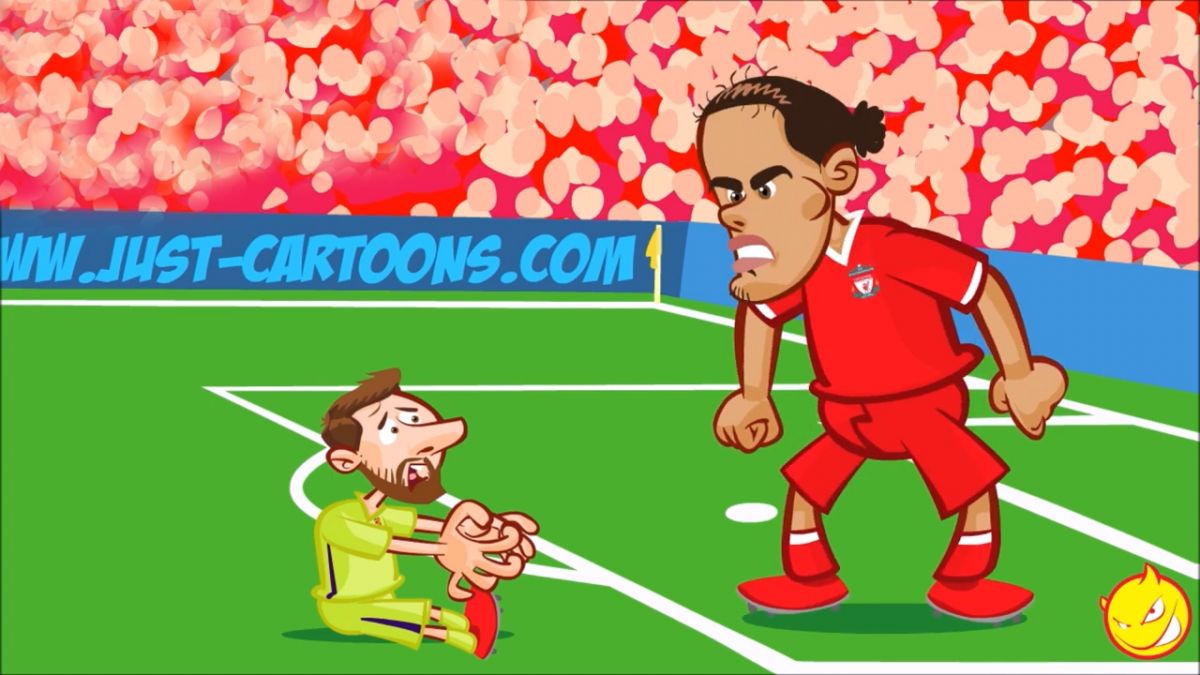 انیمیشن طنز تحقیر بارسلونا مقابل لیورپول