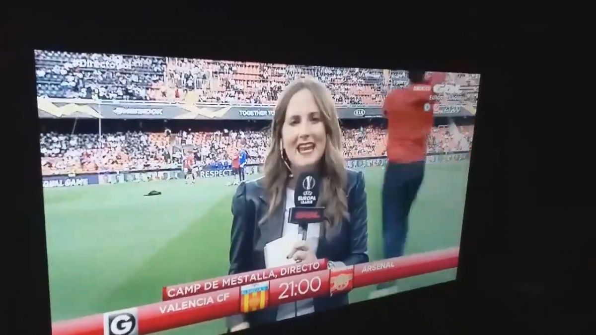 نابود شدن مجری پیش از بازی والنسیا - آرسنال