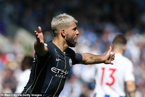 گل اول منچستر سیتی به برایتون (آگوئرو)